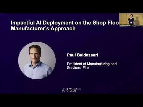 Keynote: Impactful AI deployment on the shop floor - a manufacturer’s approach