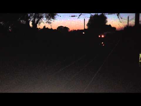 (HD) DB Schenker Class 90 passing Euxton on late 1M03 5th August 2013