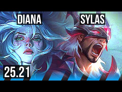 DIANA vs SYLAS (MID) | 6 solo kills, Legendary, 13/2/2 | NA Master | 25.21