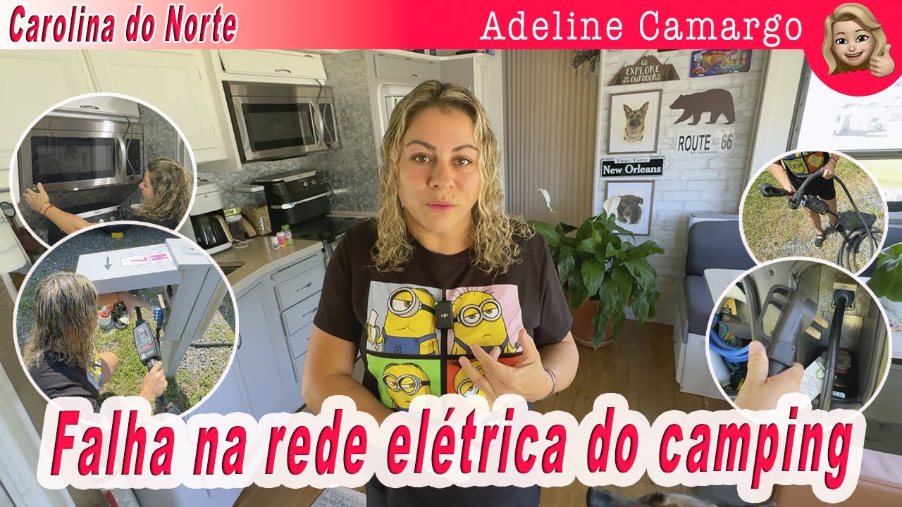 Descarga elétrica no camping: queimou algumas coisas no nosso motorhome, vamos ter que trocar