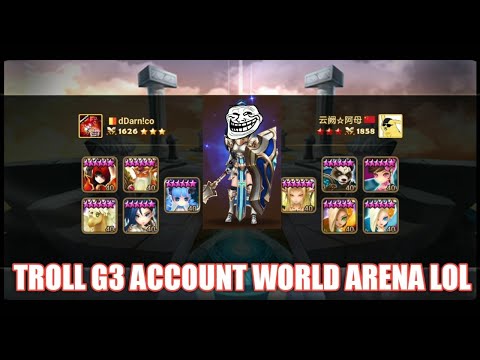 SUMMONERS WAR TROLL WORLD ARENA - JOSEPHINE TROLL G3 ACCOUNT