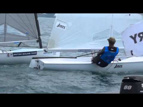 Finn class medal race at the 2015 ISAF Sailing World Cup Weymouth & Portland