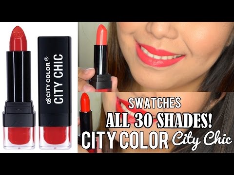 City Color City Chic Lipstick SWATCHES (30 SHADES) - saytiocoartillero