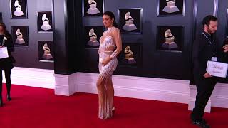 Zuleyka Rivera On The Red Carpet | Fashion Cam | 60th GRAMMYs