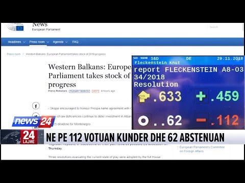 PE votoi me 459 vota Raportin për Shqipërinë