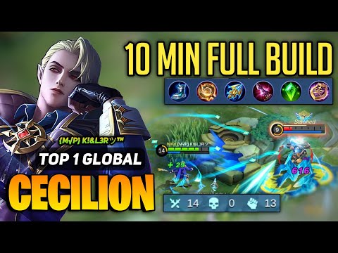 Midlane Cecilion Perfect Gameplay [ Top 1 Global Cecilion Best Build ] By {M√P} K!&L3Rツ™ - MLBB