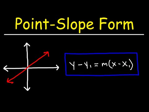 Point Slope Form - Basic Introduction - Algebra