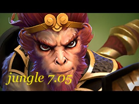 How to jungle Monkey King 7 Mins Midas! Dota 2 (7.05)