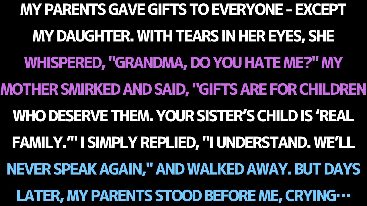 MY PARENTS DENIED MY DAUGHTER A GIFT… BUT DAYS LATER, THEY CRIED