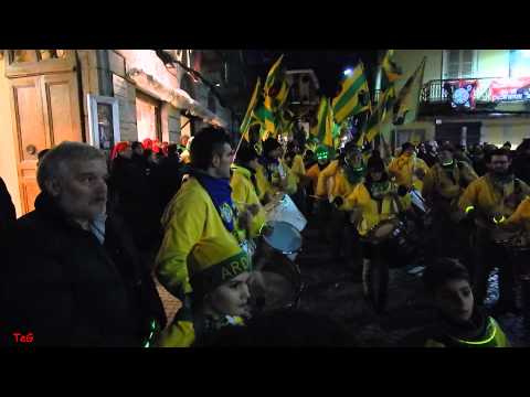 Scorpioni d'Arduino aranceri in corteo - Carnevale Ivrea 2014