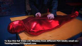 Under red cloth tickling special session with miss Cecilia