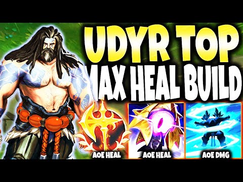 This Udyr Top Max Heal build made me IMMORTAL ~ AOE HEAL & TRUE DMG 🔥 LoL TOP Udyr s12 Gameplay