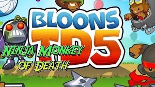 Bloons TD 5 HD| Ninja Monkey Rocks| Gameplay/Playthrough [1]
