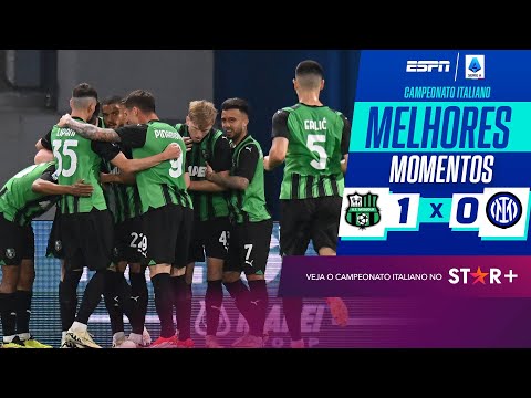 Gols e lances de Sassuolo x Internazionale