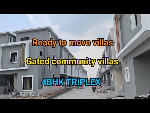 Ready to move villas for sale in Hyderabad Gated community villas for sale in Hyderabad