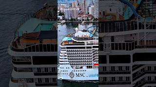 MSC PREZIOSA navio  cruzeiro Santos Brasil  cruise @navios2025  drone #google  ship #shorts