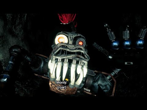 Cassie Jumpscared By Broken Monty And Chica Scene - FNAF SB Ruin DLC 2023