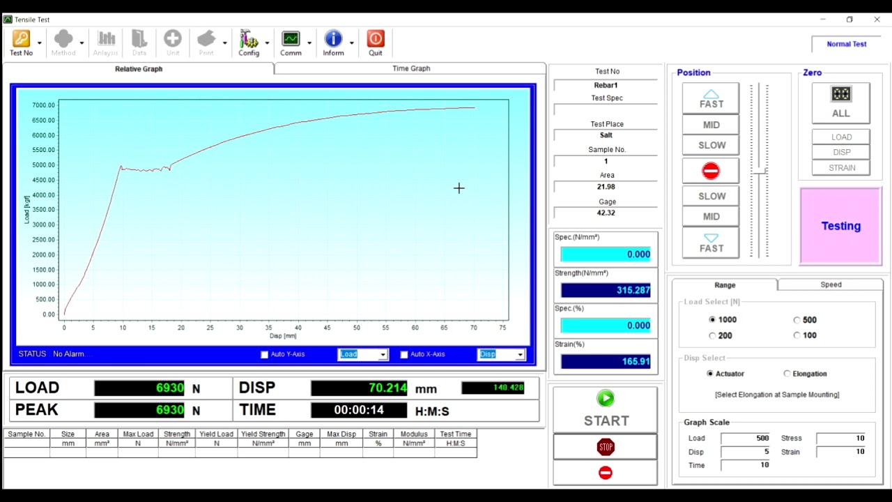 U.T.M 소프트웨어 운영 영상 (UTM Software Operation video -Tensile test)