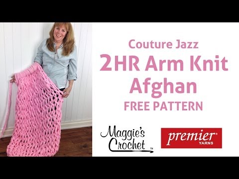 Arm Knit Afghan with Couture Jazz - Right Handed