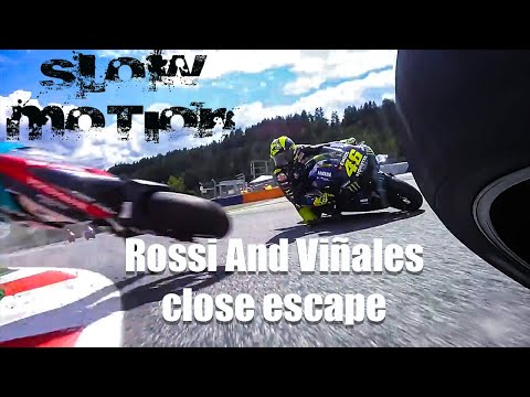 Valentino Rossi's Heart-Stopping Narrow Escape in Slow Motion