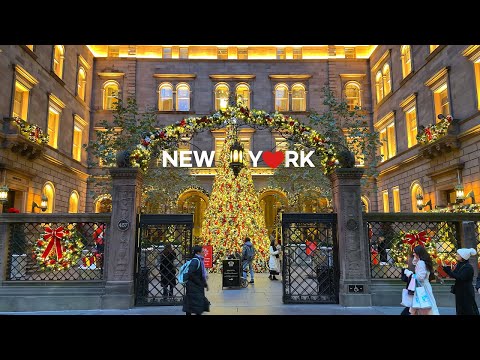 [4K] 🇺🇸 Christmas in New York City 🎄💂🏼 Festive Streets & Magical Holiday Lights✨ 2025