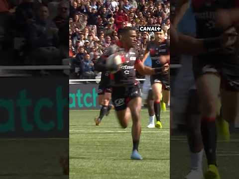 Après la magnifique percée de Lorre, Wainiqolo inscrit son 17ème essai de la saison 😮‍💨 #rugby