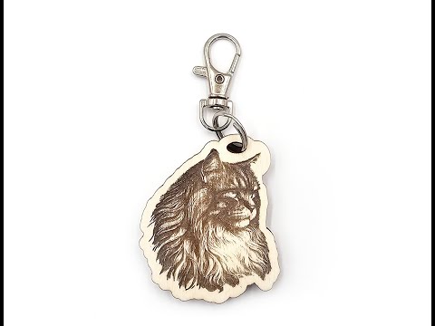 Long Haired Cat Keyring