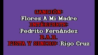 Flores A Mi Madre - Pedrito Fernandez - KARAOKE COMPLETO