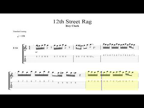 Roy Clark - 12th Street Rag Guitar TAB