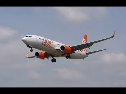 Aterrizaje de Boeing 737 PR-GUR de GOL en Aeroparque