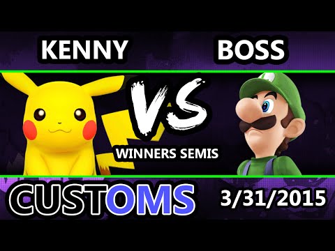 S@X Customs - Kenny (Pikachu) Vs. Boss (Luigi) SSB4 Winners Semis - Smash Wii U - Smash 4