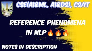 Reference phenomena in NLP | Mumbai University #nlp #mumbaiuniversity #engineering