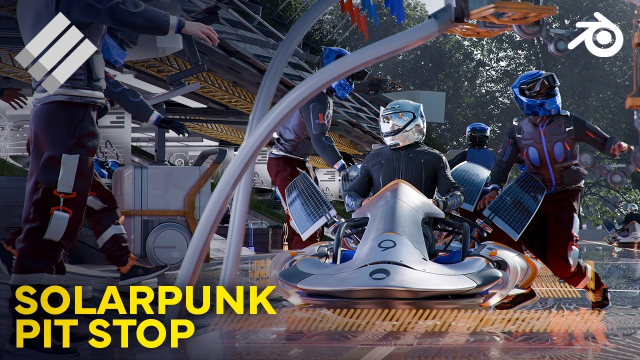 Designing Futuristic Pit Stop - Design Overview #blender3d #design #tutorial #conceptart