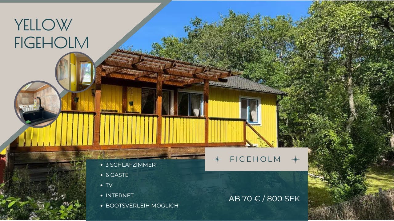 Yellow Figeholm - Your dream holiday home in Sweden | Holiday home by the sea