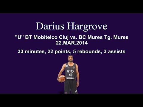 Darius Hargrove - U Mobitelco Cluj vs BC Mures 22.03.2014
