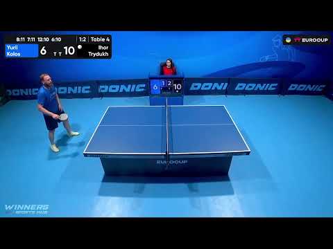 12:50 Yurii Kolos - Ihor Trydukh 26.07.2023 TT Euro.Cup Ukraine Professional. TABLE 4