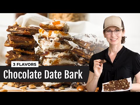 Viral Chocolate Date Bark Recipe | Snickers, Almond Joy & White Chocolate!
