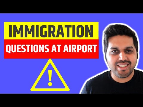 Part of a video titled Common Immigration Questions At The Airport And How To Answer ...