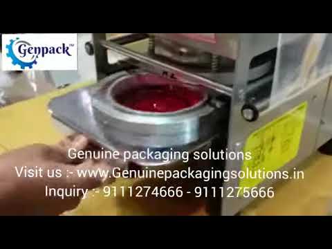 Semi auto glass sealing machine, cup sealer /  Press Cup Sealer - Mesin Segel Gelas