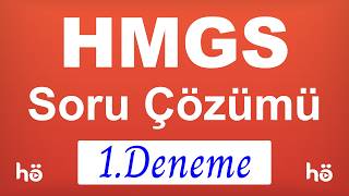 HMGS  Soru Çözümü - 1.Deneme #hmgs