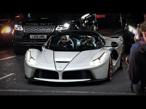 Saudi Prince Badr Bin Saud driving his $5 Million LaFerrari Aperta in Central London!!!