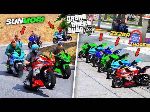 SUNMORI MOTORCYCLE CONVOY UP THE HIGHEST MOUNTAIN - GTA 5 MOD