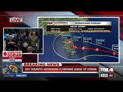 Florida Gov. Ron DeSantis provides an update on Hurricane Dorian
