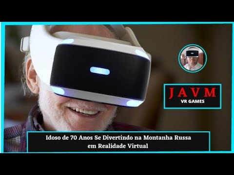 Idoso de 70 Anos se divertindo na Montanha Russa em Realidade Virtual