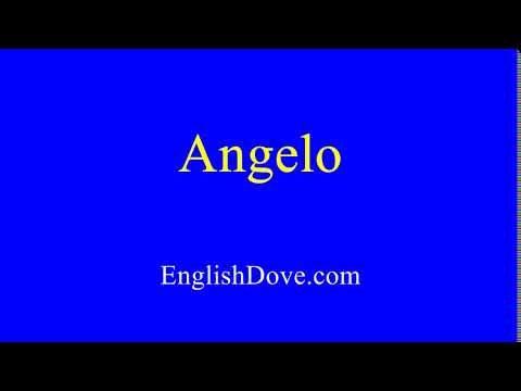 How to pronounce Angelo in American English.