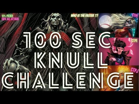 KNULL STAGE 9 WBL 100 SEC CHALLENGE - HOW TO DO IT ?? AND 3 TEAMS TO CHOOSE | Marvel Future Fight