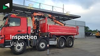 شاحنة قلابة Volvo FMX 410 8X4 Atlas 165.2E- A2 Crane 10m3 2-way tipper Steel Suspe | صورة 4 - Autoline