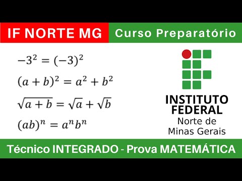 IFNMG 🔴 Curso Preparatório 2025/2026 de MATEMÁTICA #IFNMG Técnico Integrado ao Ensino Médio @BoraIF