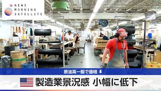 米製造業景況感 小幅に低下 原油高一服で価格↓【モーサテ】