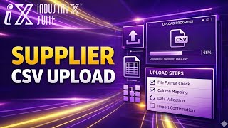 IndustryX Suite ERP | Upload Suppliers (Vendor Master Creation)